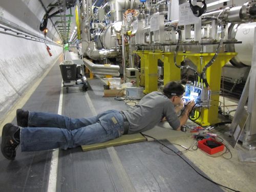 Marek in the LHC tunnel